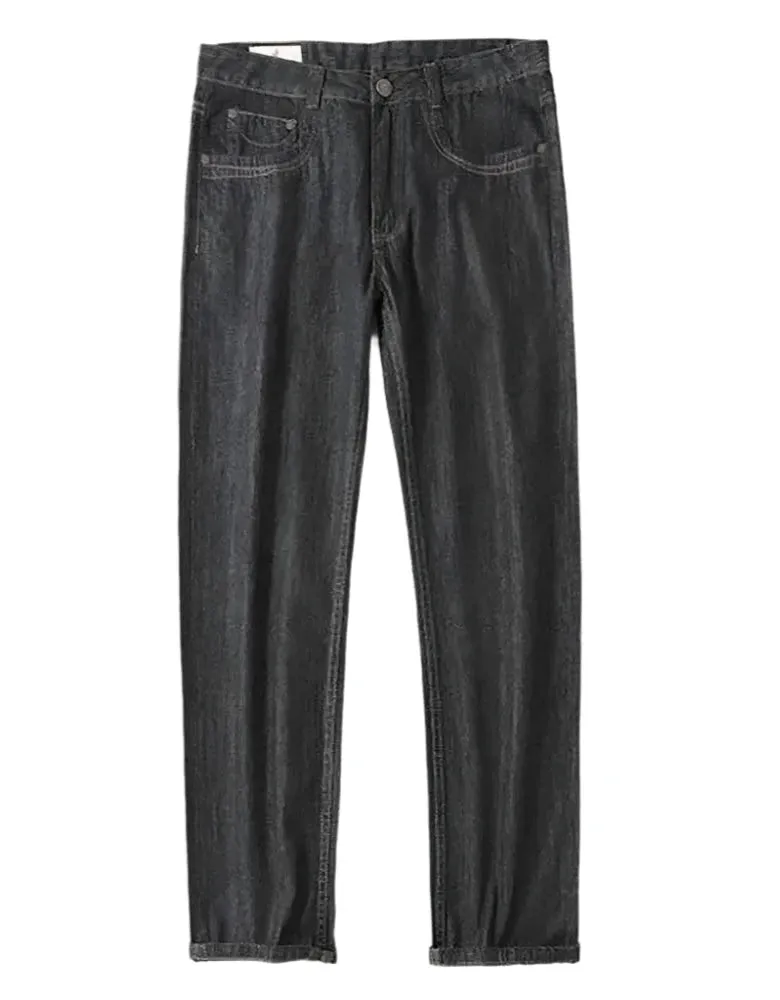 Mens Straight Loose Baggy Jeans Pants