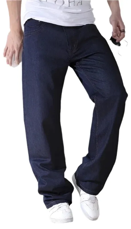 Mens Straight Loose Baggy Jeans Pants