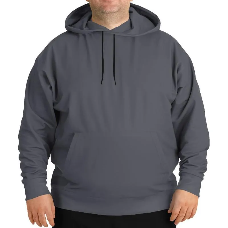 Plain Gray Hoodie | Unisex | with PLUS sizes | Dark Pale Blue Gray | C10M10Y0K80