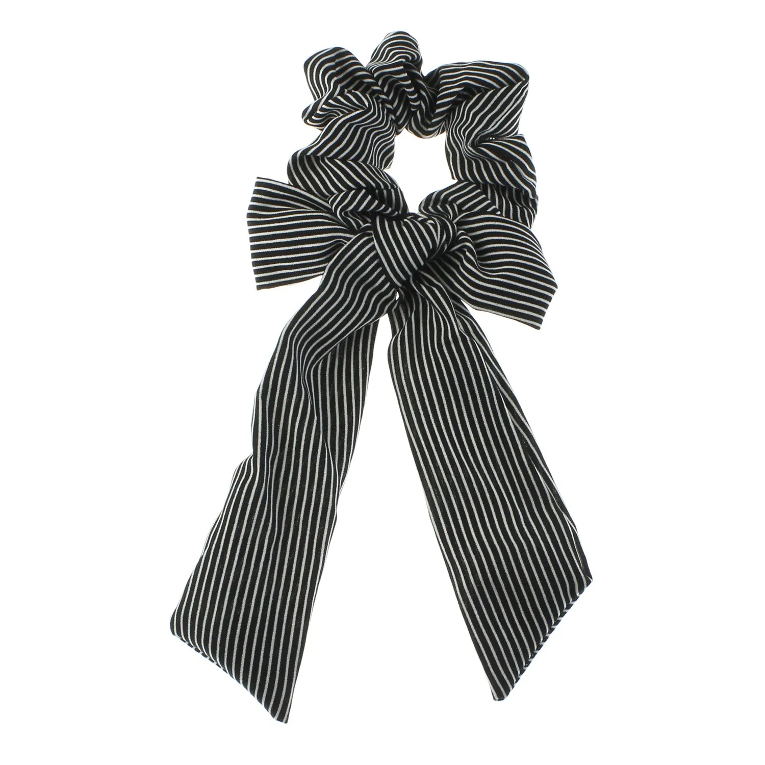 Printed Long Tail Bow Hair Scrunchie
