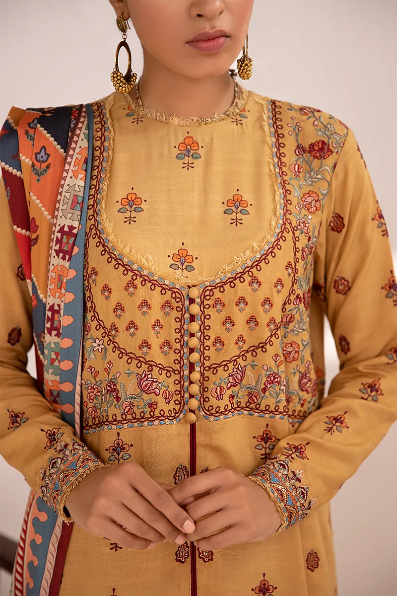 Qalamkar Qline Linen Collection 2020 – LE-02